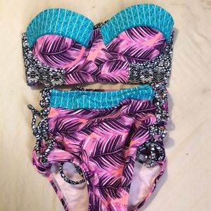 High waisted swim suit